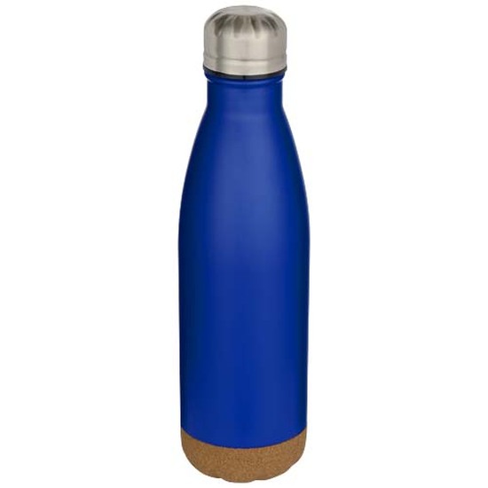 Cove 500 ml doppelwandige, vakuumisolierte Trinkflasche aus Edelstahl mit Korkdetails
