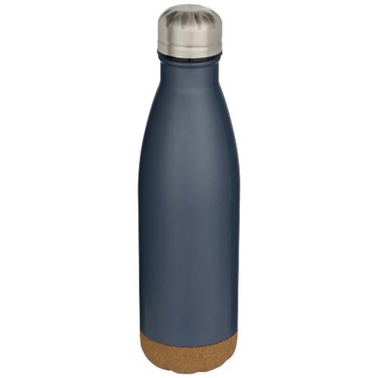 Cove 500 ml doppelwandige, vakuumisolierte Trinkflasche aus Edelstahl mit Korkdetails