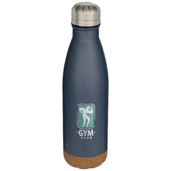 Cove 500 ml doppelwandige, vakuumisolierte Trinkflasche aus Edelstahl mit Korkdetails