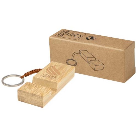 Bosona Smartphonehalterung mit Schlüsselanhänger aus Bambus