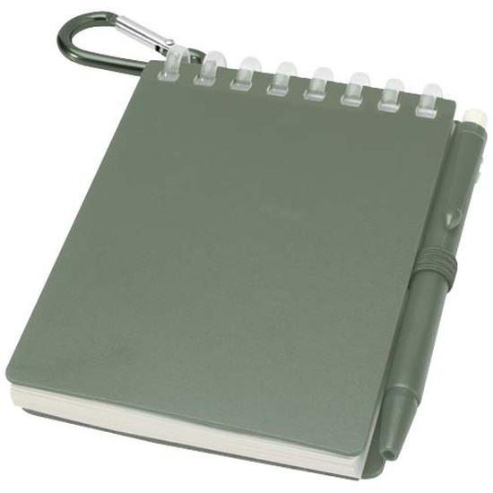 Lig Mini Recyceltes Outdoor-Softcover Notizbuch und Kugelschreiber Set (schwarze Mine)
