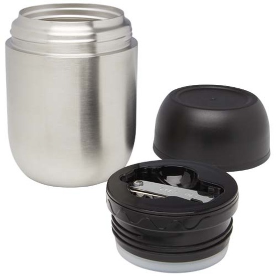 Supo 480 ml doppelwandiger Lunchpot aus recyceltem Edelstahl mit faltbarem Löffel