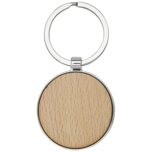 Moreno runder Schlüsselanhänger aus Buchenholz