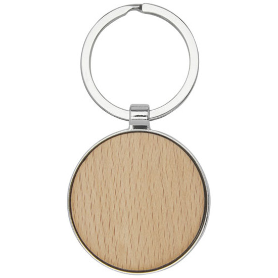 Moreno runder Schlüsselanhänger aus Buchenholz