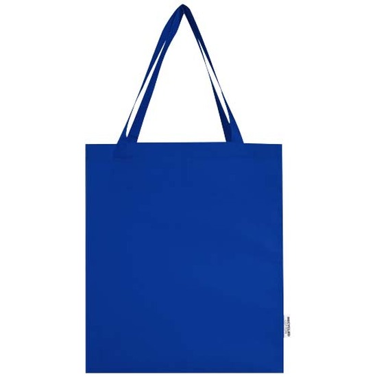Madras 140 g/m² Baumwoll Tragetasche mit Seitenfalten aus GRS recycelter Baumwolle 12L