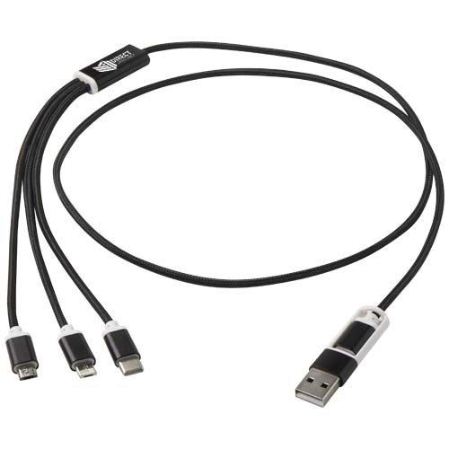 Versatile 5-in-1 Ladekabel aus recyceltem Aluminium