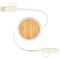 Chechia 100cm 5-in-1 Kabel aus recyceltem Kunststoff, einziehbar, für Datenübertragung und 45W Schnellladung mit Bambusdetails