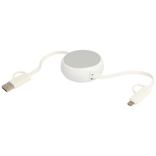 Alasia 100 cm 5-in-1 Kabel aus recyceltem Kunststoff und Aluminium, einziehbar, für Datenübertragung und mit 45W Schnellladung