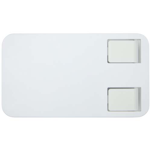 Alhena Klappbare Smartphonehalterung aus recyceltem Kunststoff mit Metallständer für den Schreibtisch