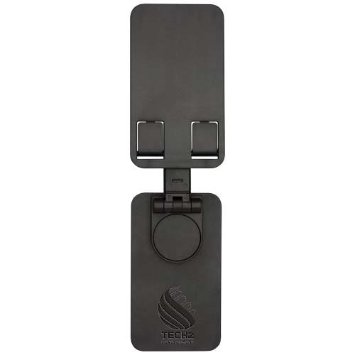 Alhena Klappbare Smartphonehalterung aus recyceltem Kunststoff mit Metallständer für den Schreibtisch