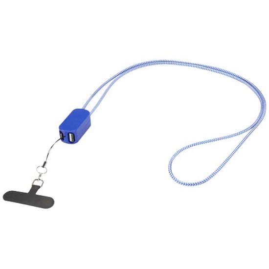 Anser Smartphone Lanyard aus recyceltem Kunststoff mit 27 W 5-in-1 integriertem Kabel