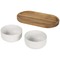 Noa Set aus Holztablett und Keramik- Servierschalen