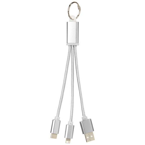 Metal 3-in-1 Ladekabel mit Schlüsselanhänger