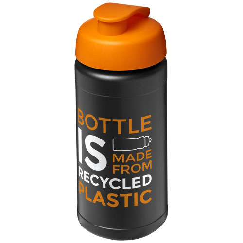 Baseline 500 ml recycelte Sportflasche mit Klappdeckel