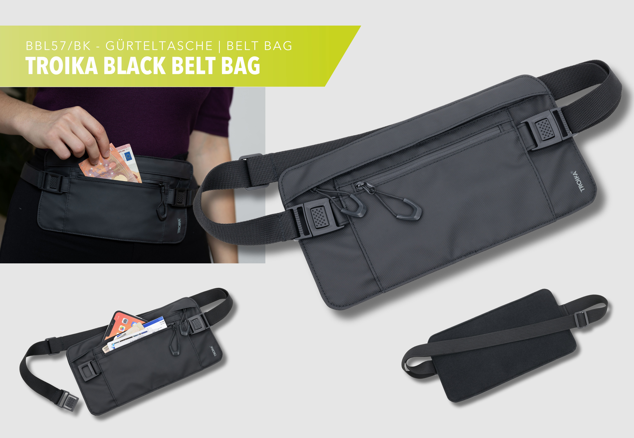 TROIKA Gürteltasche TROIKA BLACK BELT BAG