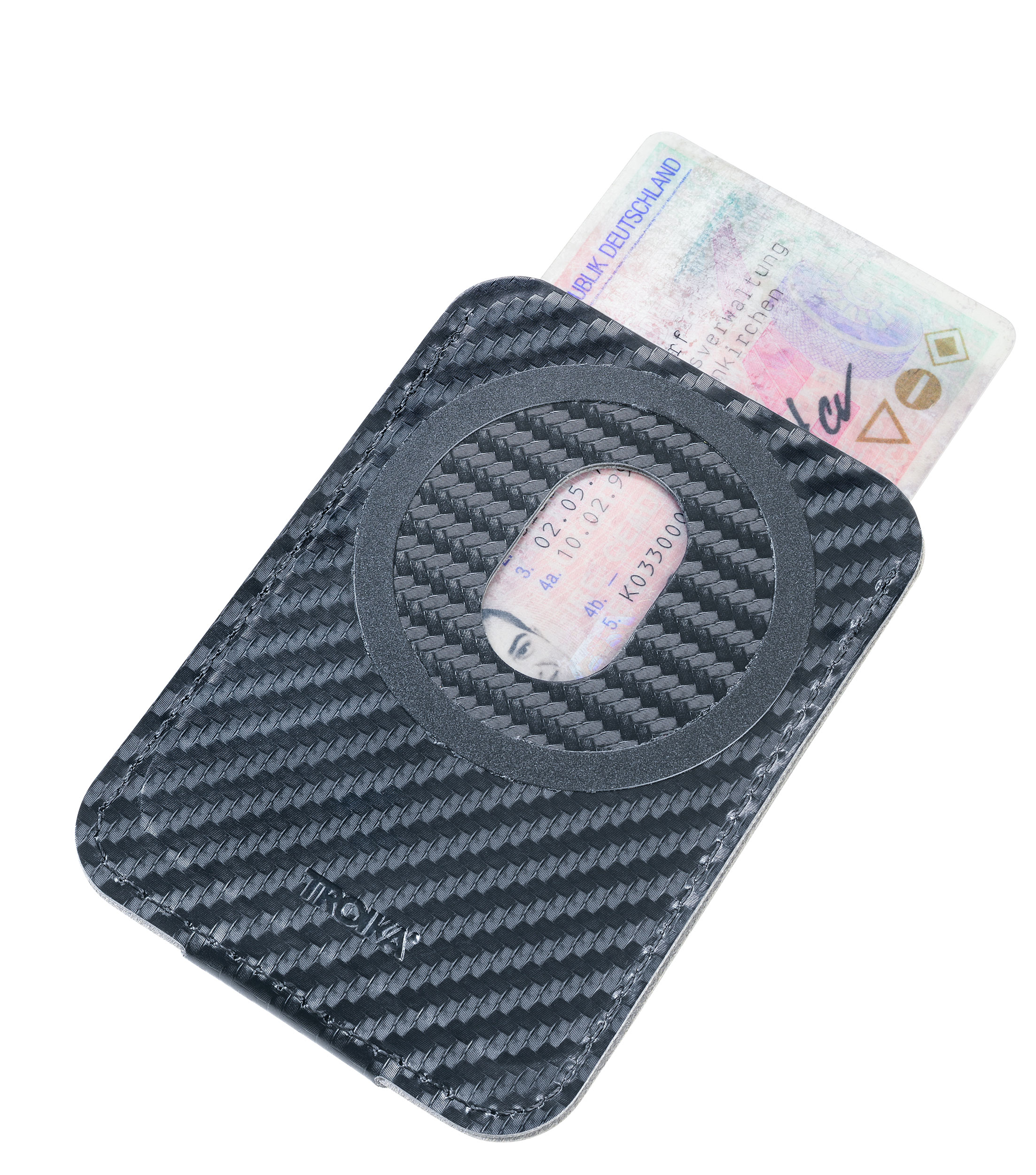 TROIKA Kartenetui HILDECARD CARBON CODE24