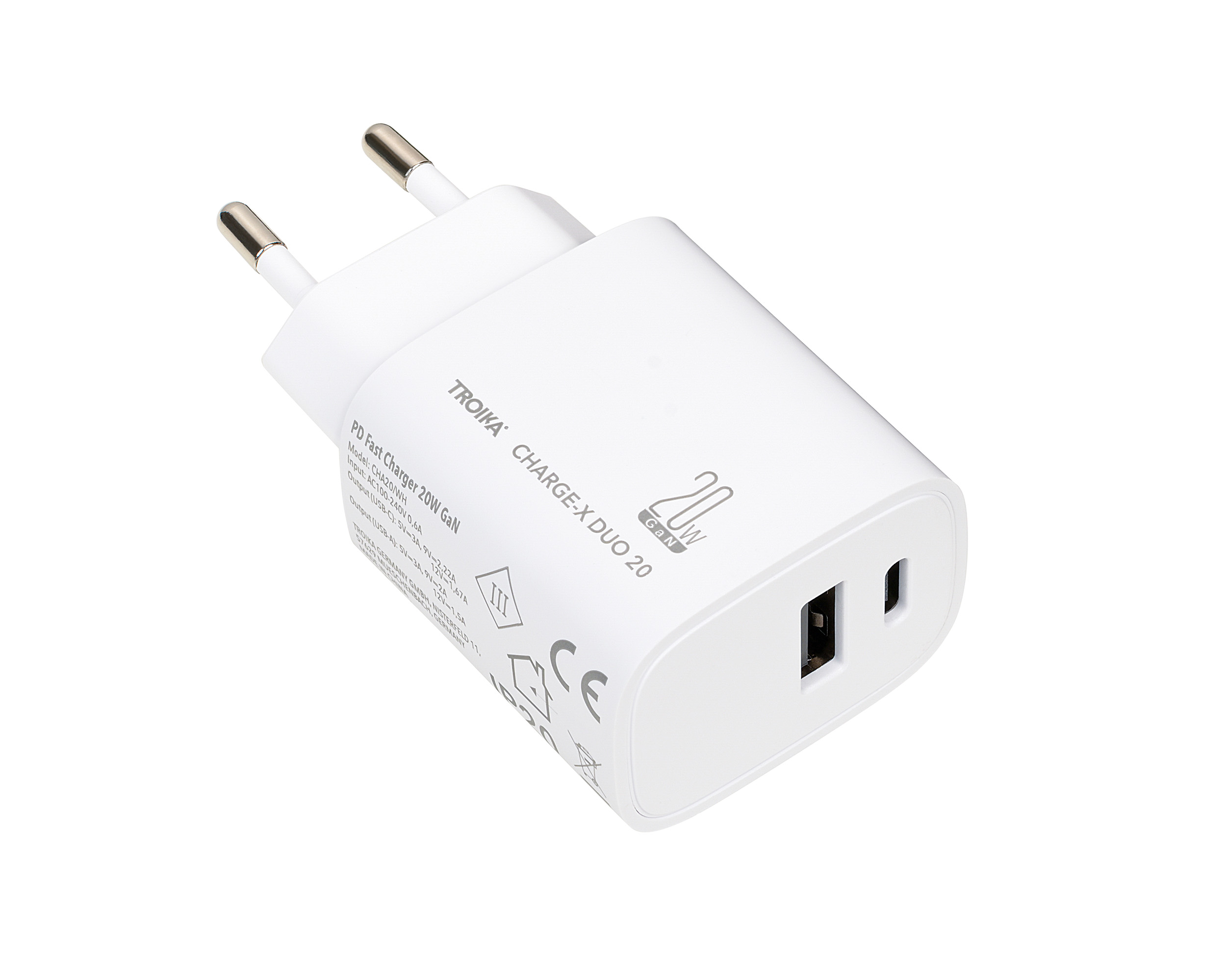 TROIKA Ladestecker CHARGE-X DUO 20