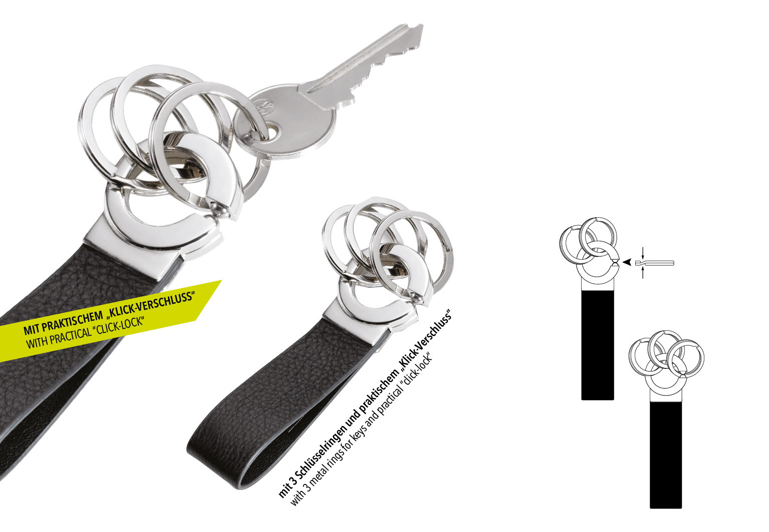 TROIKA Schlüsselanhänger KEY-CLICK
