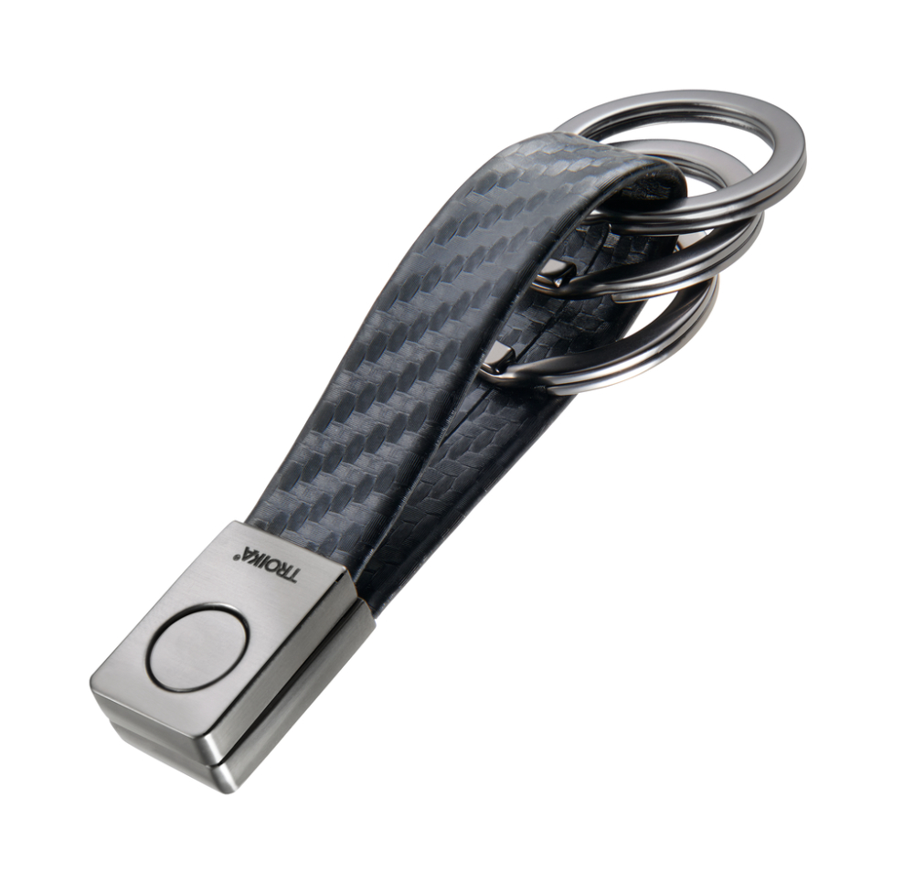 TROIKA Schlüsselanhänger TWISTER CARBON