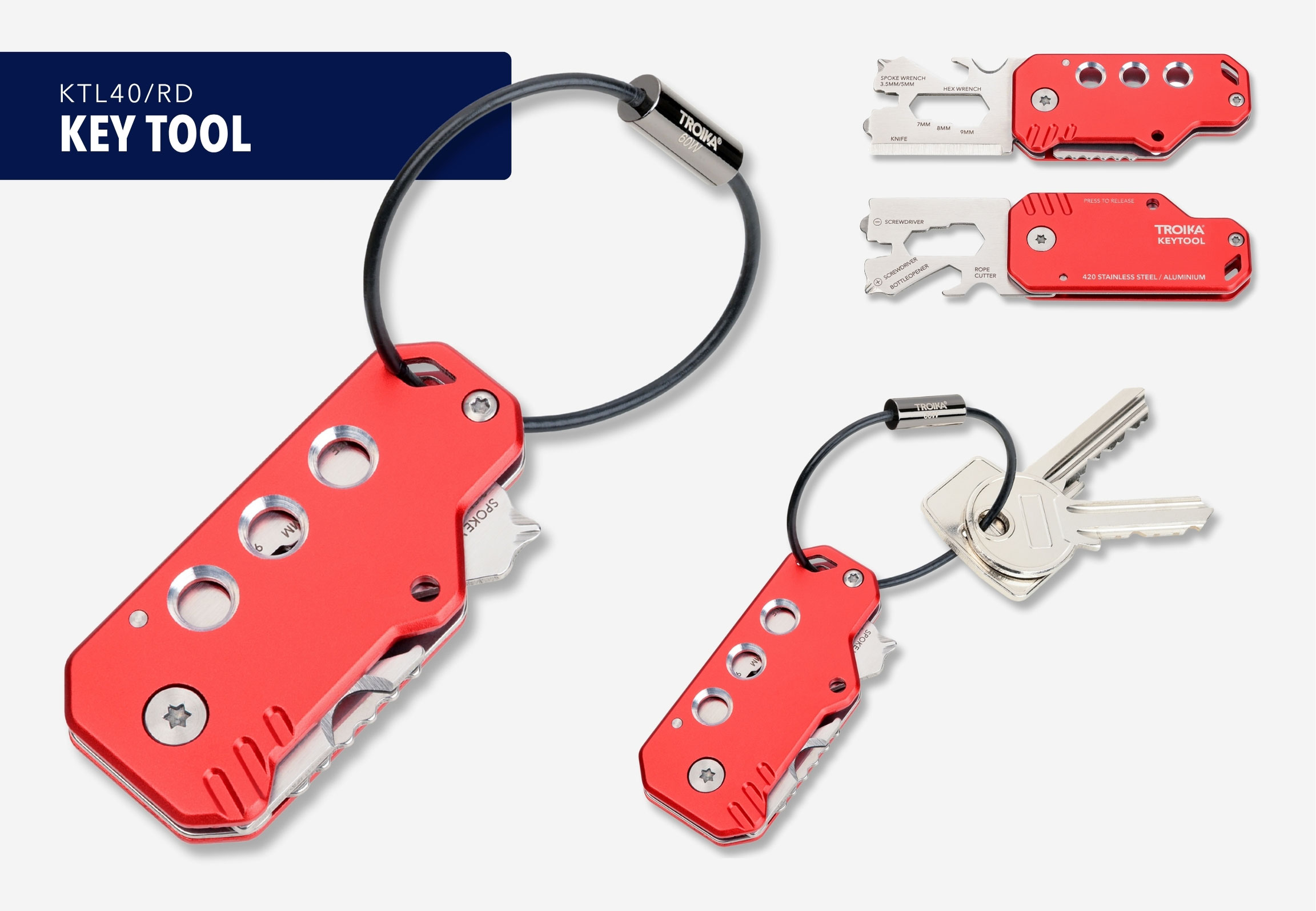 TROIKA Mini-Werkzeug KEY TOOL