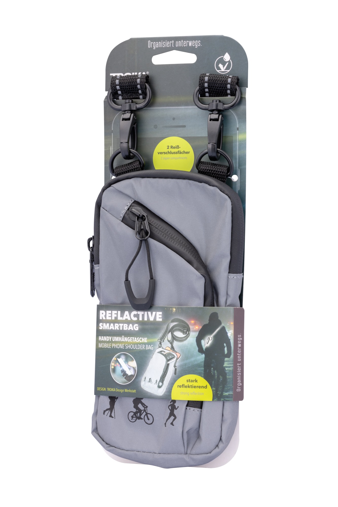 TROIKA Handy Umhängetasche REFLACTIVE SMARTBAG