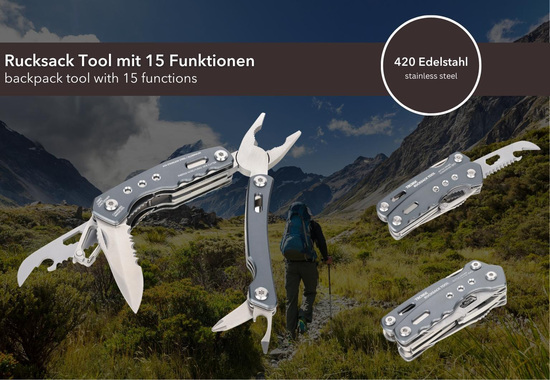 TROIKA Multifunktions-Werkzeug RUCKSACK TOOL