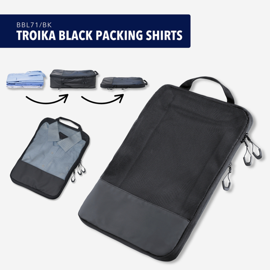 TROIKA Reise-Kompressionstasche TROIKA BLACK PACKING SHIRTS