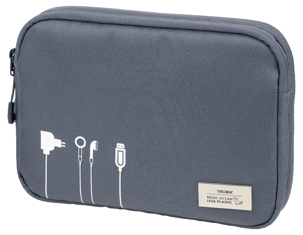 TROIKA Kabeltasche "BLUE CYCLE TECH POUCH 2"