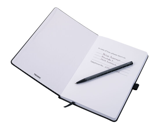 TROIKA Notizblock SLIMPAD A5 CARBON