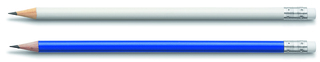 Bleistifte weiss oder blau mit Radiertip