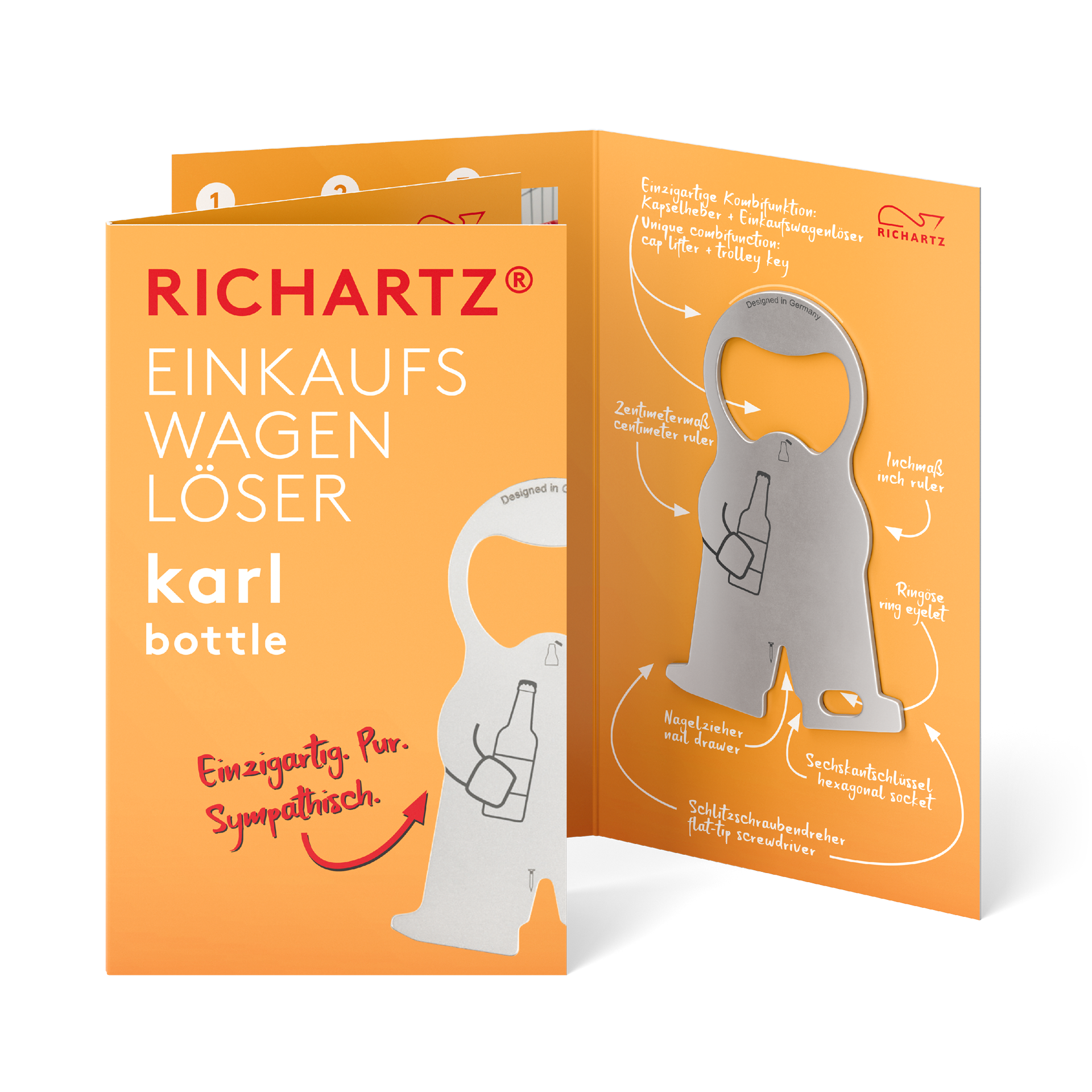 RICHARTZ® EINKAUFSWAGENLÖSER karl bottle