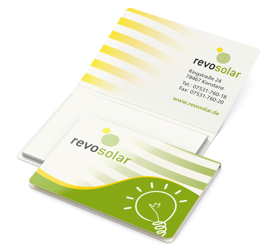 Haftnotizblock Memo-Card RECYCLING Format klein Naturkarton-Umschlag
