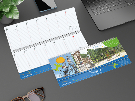 Tisch-Querkalender Signal 1 Woche = 1 Seite 8–20 Uhr
