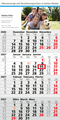 4-Monatskalender Einblatt Mega 4 Post A EXPRESS postoptimiert
