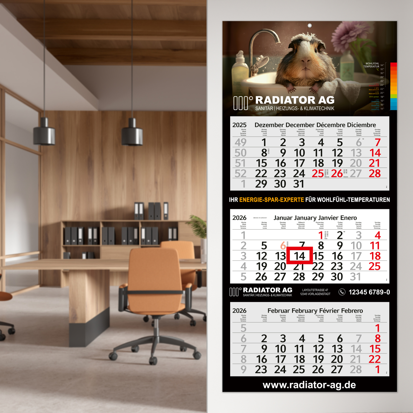 3-Monatskalender Profil 3 Bestseller (Mehrblock)