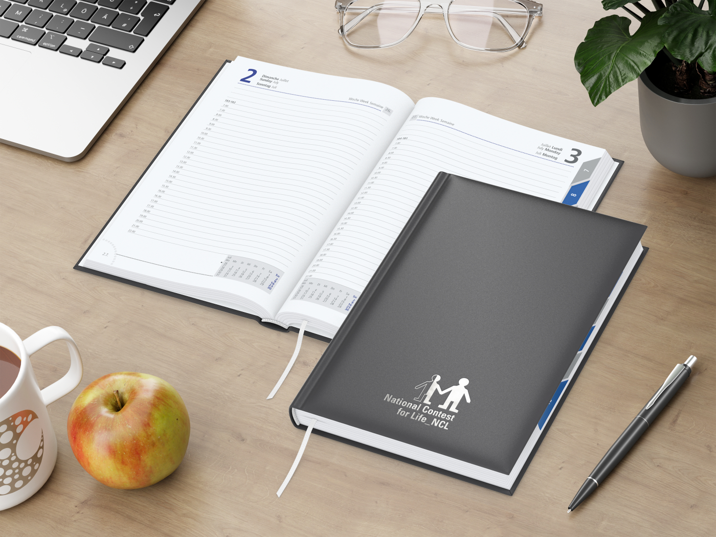 Buchkalender Manager Register Bestseller inkl. Prägung