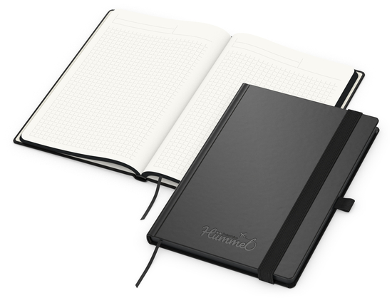 Notizbuch Hardcover Black-Book RECYCLING Ausstattung schwarz A5
