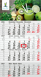 4-Monatskalender Einblatt Budget 4 RECYCLING Schrift modern