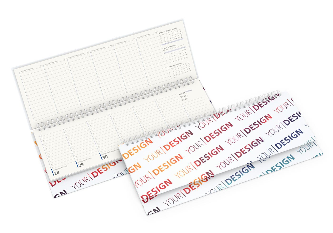 Tisch-Querkalender Compact Cover-Star Recycling-Matt