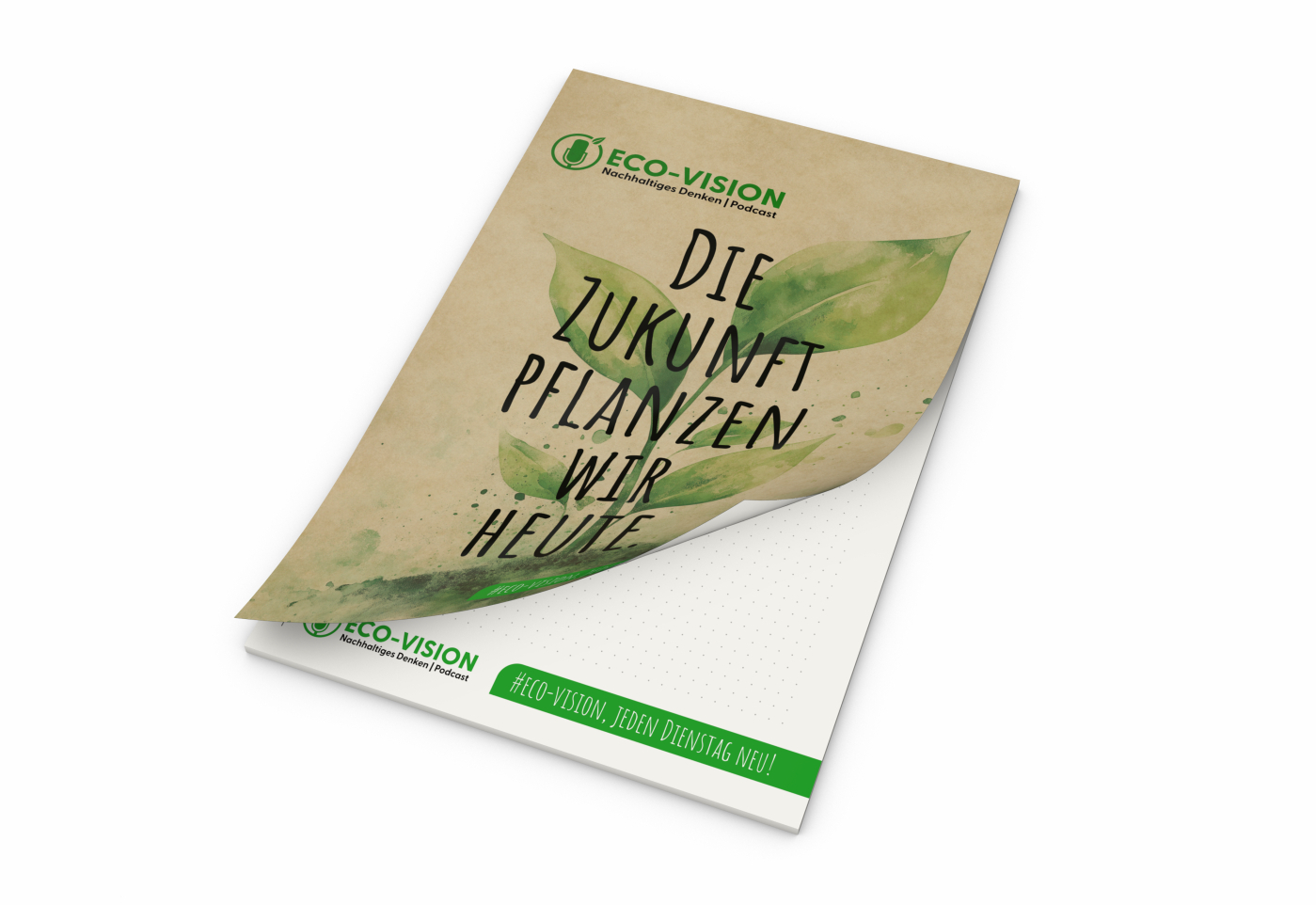 Schreibblock Cover RECYCLING Seiten/Deckblatt individuell gestaltbar