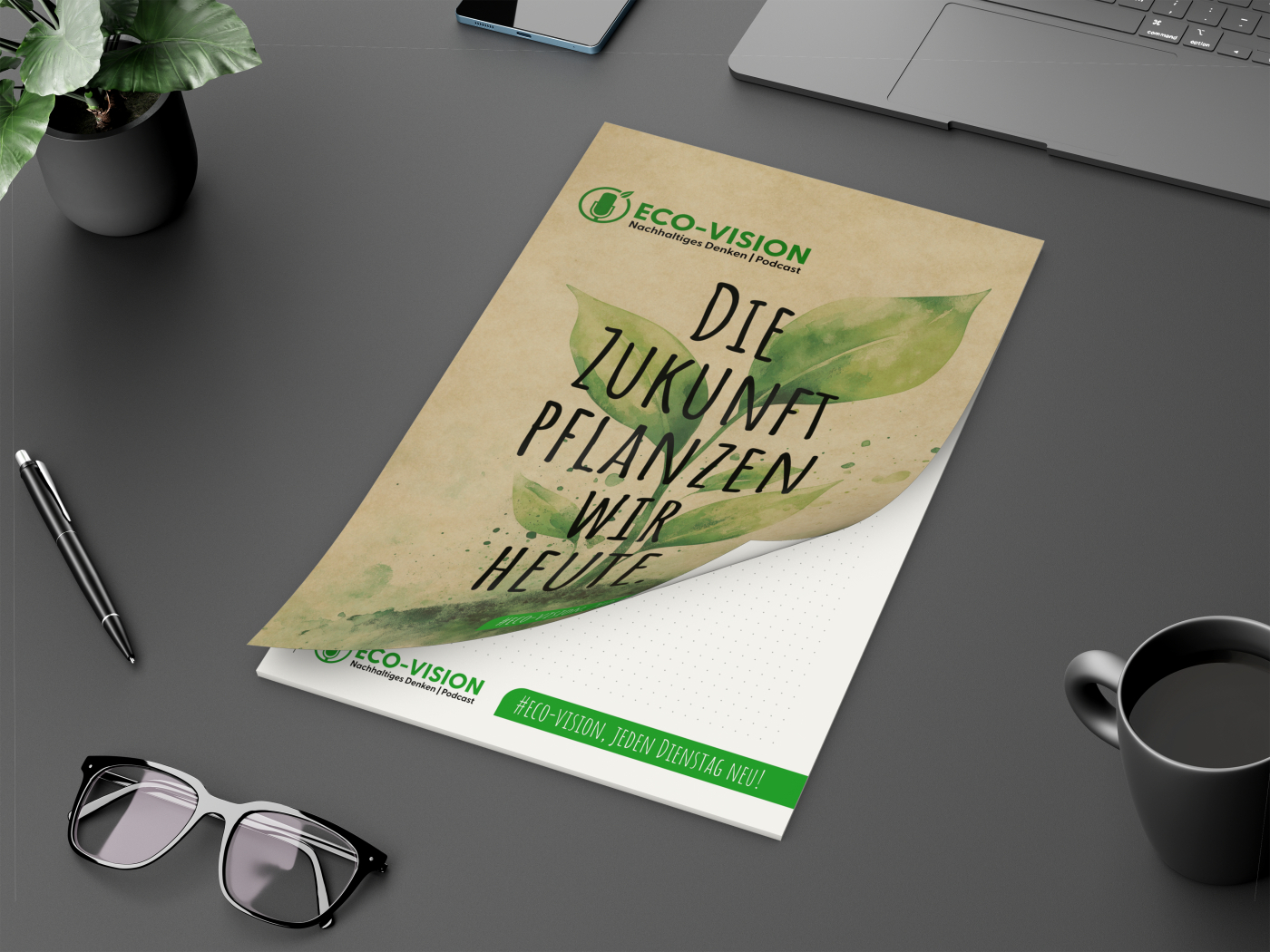 Schreibblock Cover RECYCLING Seiten/Deckblatt individuell gestaltbar