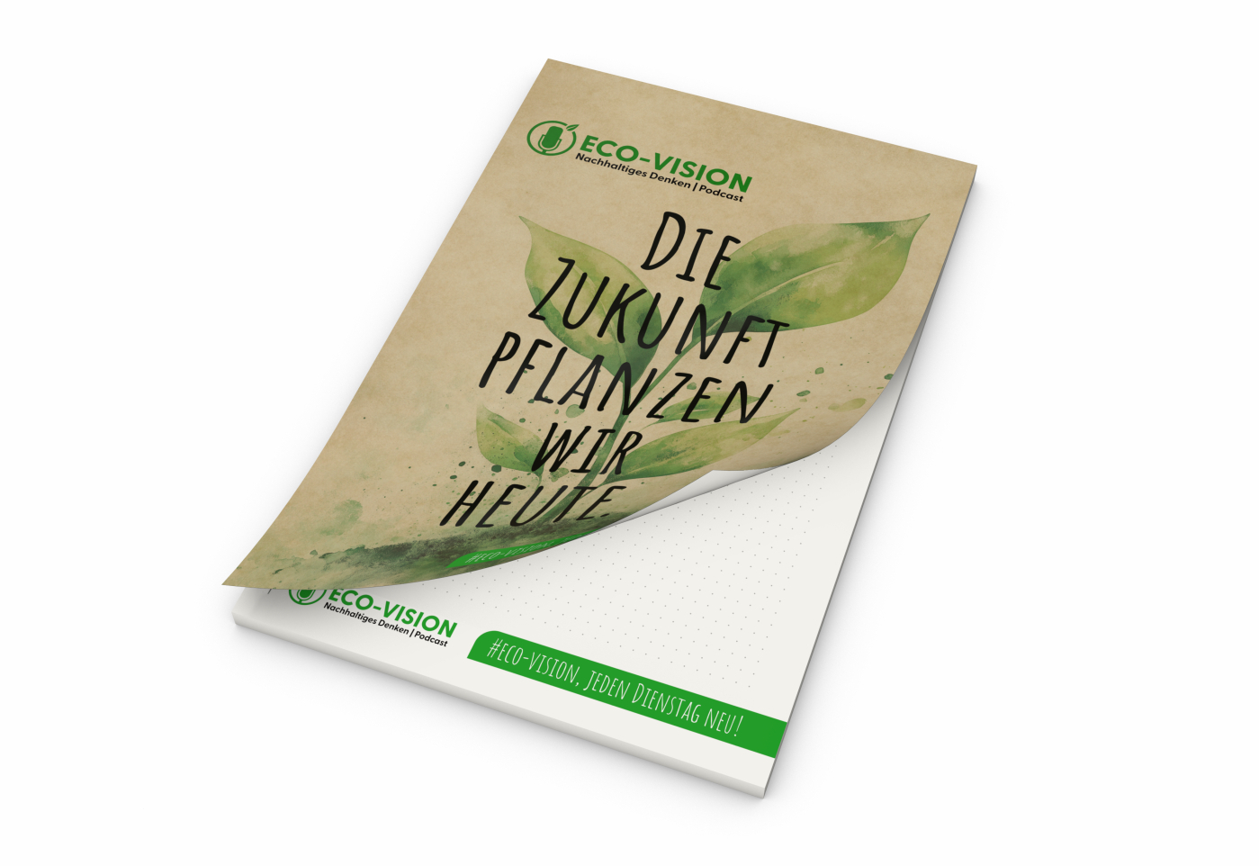 Schreibblock Cover RECYCLING Seiten/Deckblatt individuell gestaltbar