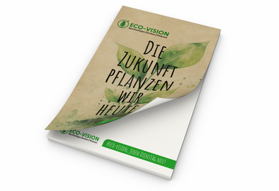 Schreibblock Cover RECYCLING Seiten/Deckblatt individuell gestaltbar