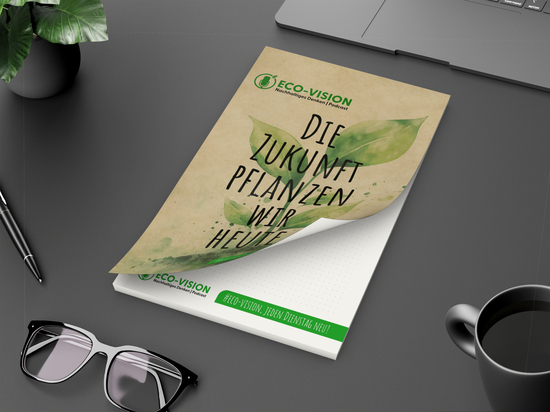Schreibblock Cover RECYCLING Seiten/Deckblatt individuell gestaltbar