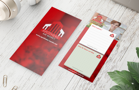 Haftnotiz-Karte Note-Card 2 Haftnotizblöcke 72 × 72 mm Trägerkarte