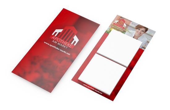 Haftnotiz-Karte Note-Card 2 Haftnotizblöcke 72 × 72 mm Trägerkarte