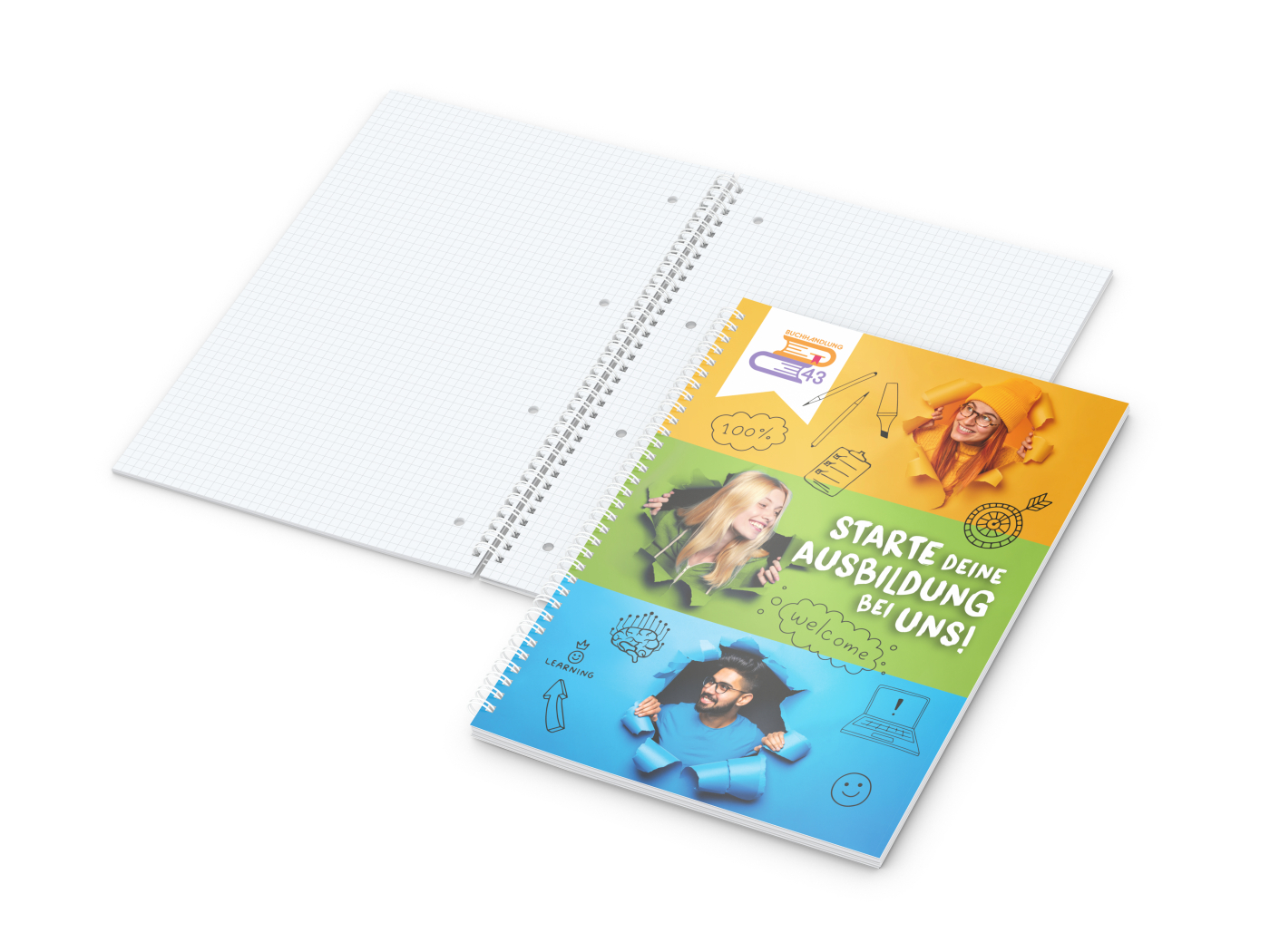 Collegeblock Wire-O A4 Bestseller, 50 Blatt