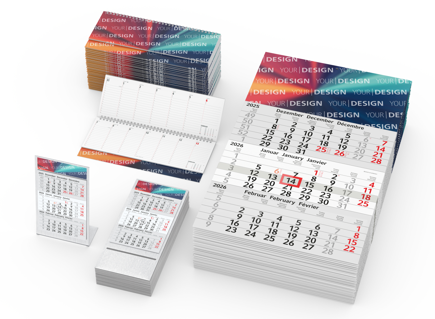 Spar-Set Kalender 150 Monatskalender Tischkalender