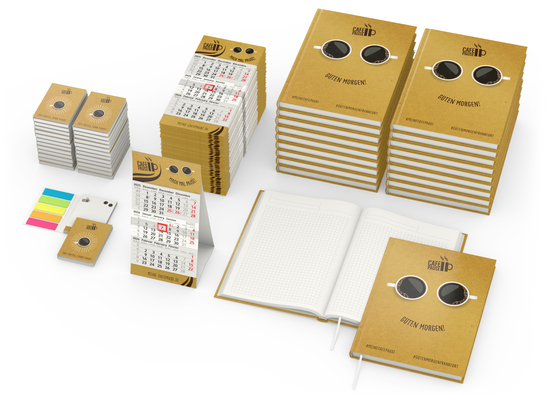 Spar-Set Eco RECYCLING 350 Tischkalender Notizbücher Haftnotiz-Sets