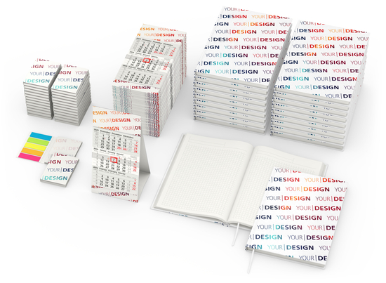 Spar-Set Eco RECYCLING 350 Tischkalender Notizbücher Haftnotiz-Sets